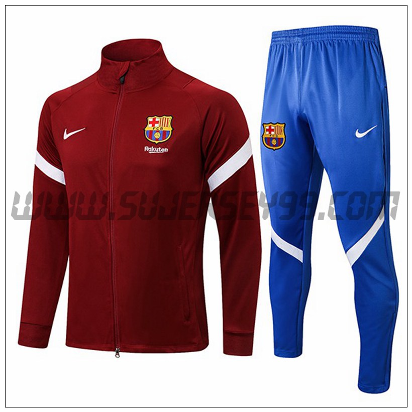 Chaqueta Chandal del FC Barcelona Rojo 2021 2022