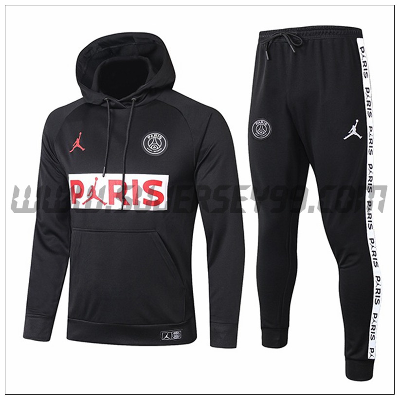 Chaqueta con Capucha Chandal del Foot Jordan PSG Negro 2021 2022 -3