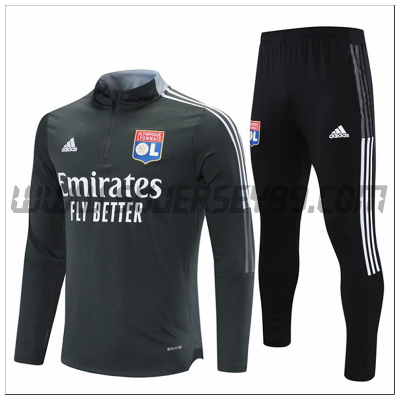 Chandal del Lyon OL Gris 2021 2022