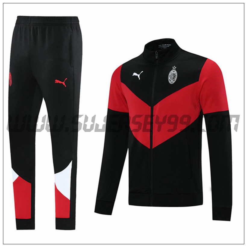 Chaqueta Chandal del AC Milan Negro 2021 2022 -1