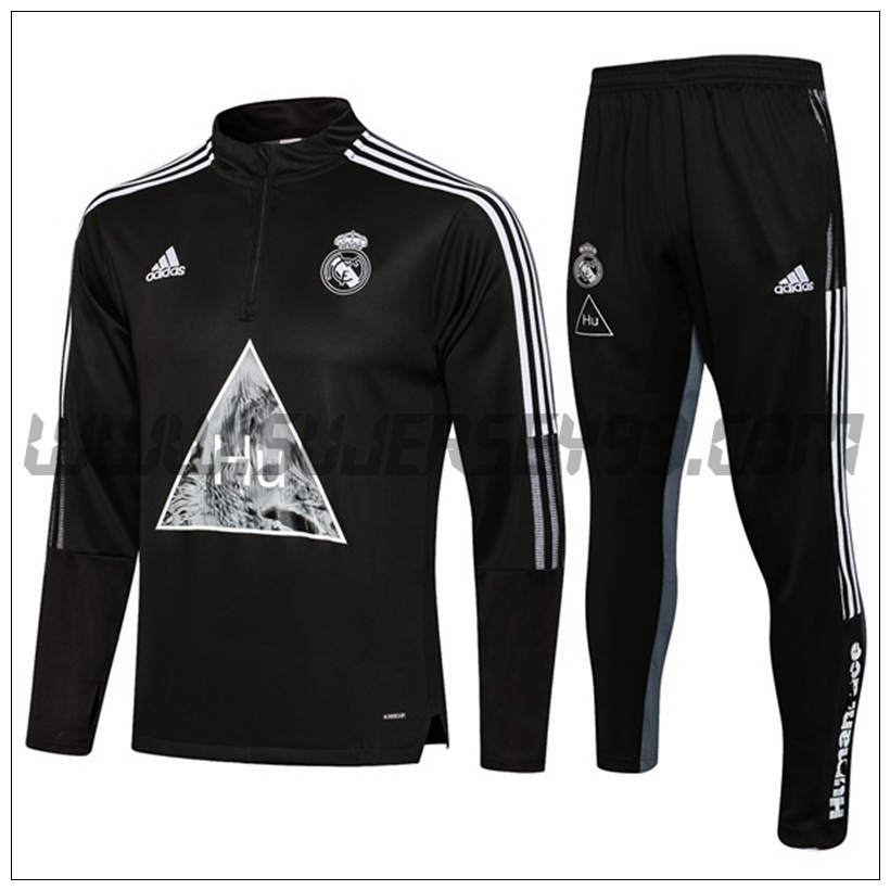 Chandal del Real Madrid Negro/Blanco 2021 2022