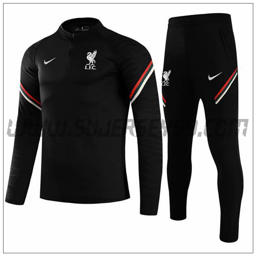 Chandal del FC Liverpool Negro/Blanco 2021 2022