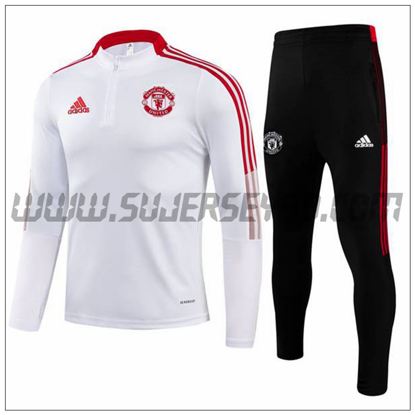 Chandal del Manchester United Negro/Blanco 2021 2022