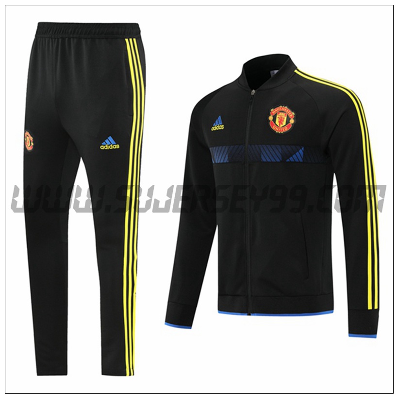 Chaqueta Chandal del Manchester United Negro/Amarillo 2021 2022