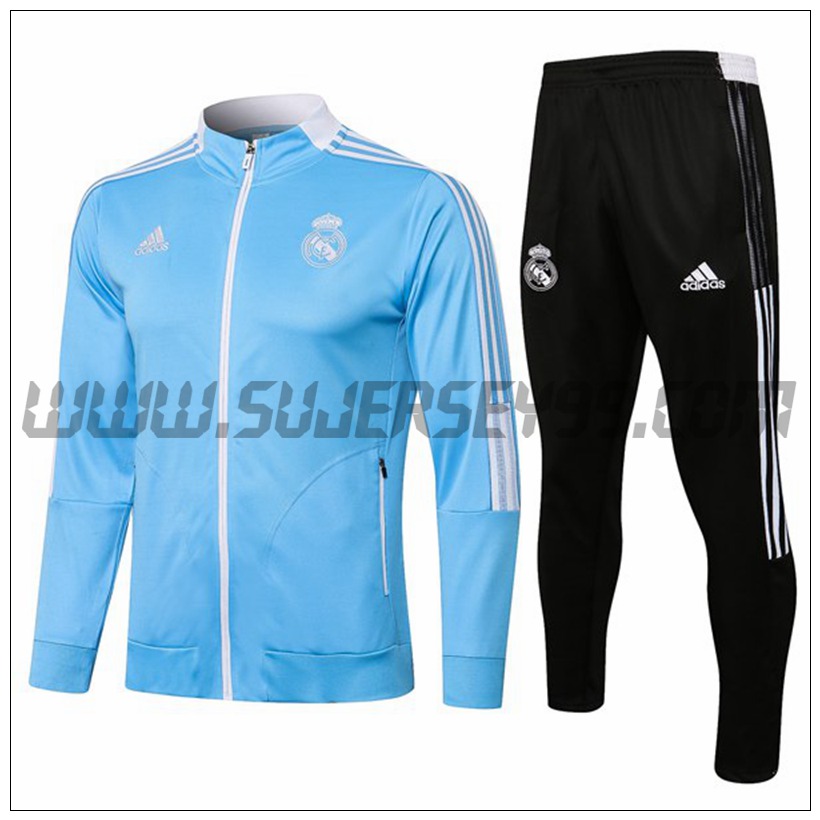 Chaqueta Chandal del Real Madrid Azul/Blanco 2021 2022