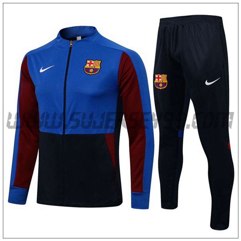 Chaqueta Chandal del FC Barcelona Negro/Azul 2021 2022