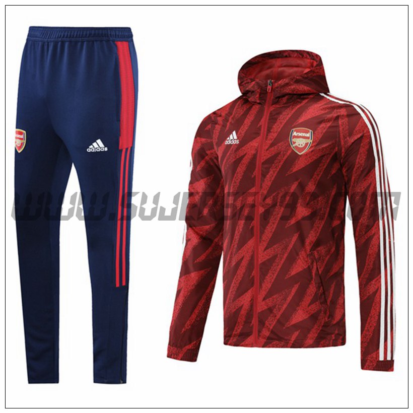 Chaqueta con Capucha Chandal del FC Arsenal Rojo 2021 2022