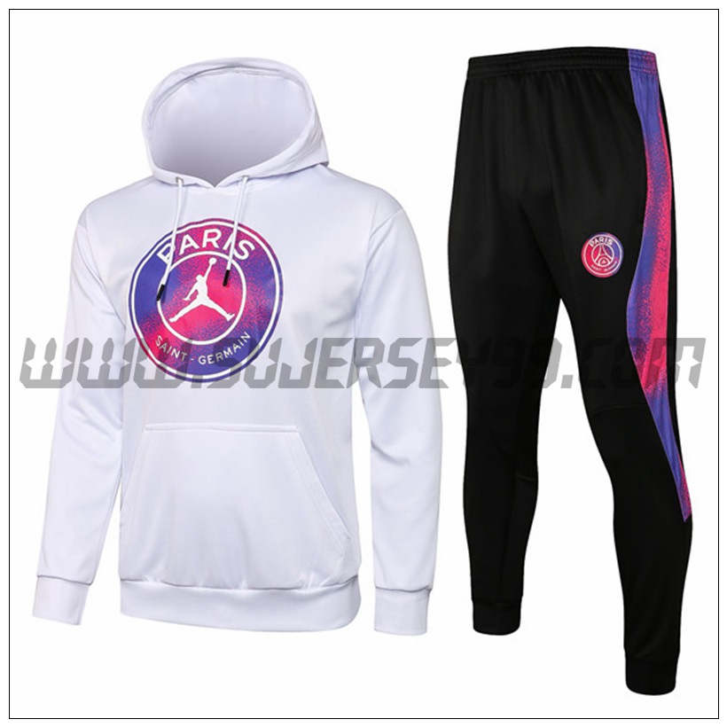 Chaqueta con Capucha Chandal del Foot Jordan PSG Blanco 2021 2022