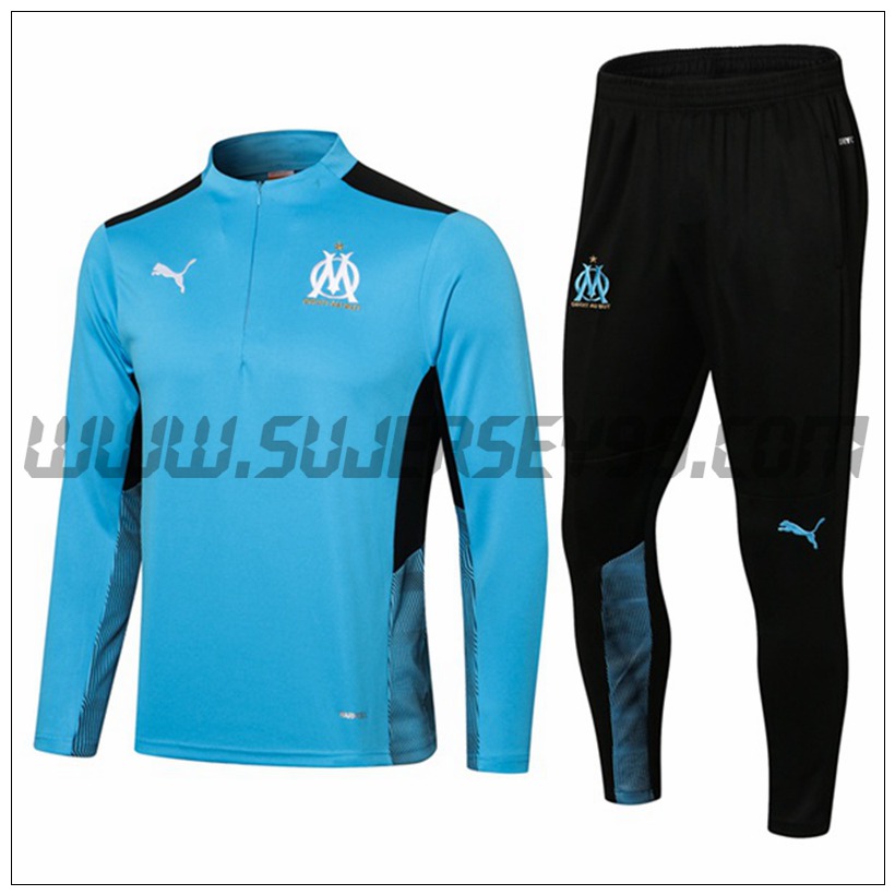 Chandal del Marsella OM Azul/Negro 2021 2022