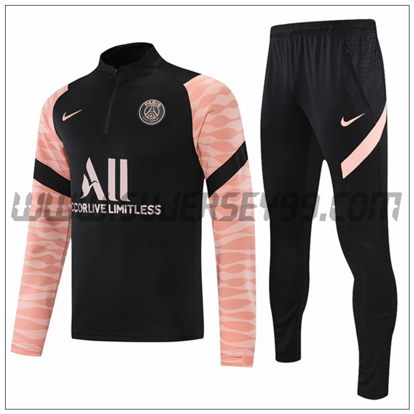 Chandal del Jordan PSG Negro/Rosa 2021 2022 -01