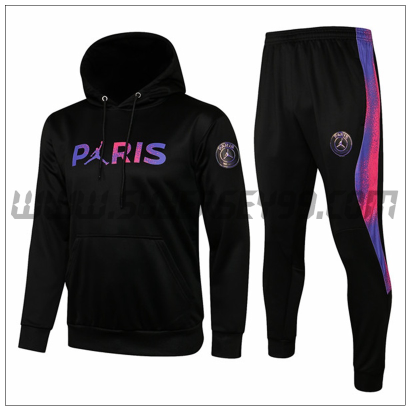 Chaqueta con Capucha Chandal del Foot Jordan PSG Paris Negro 2021 2022