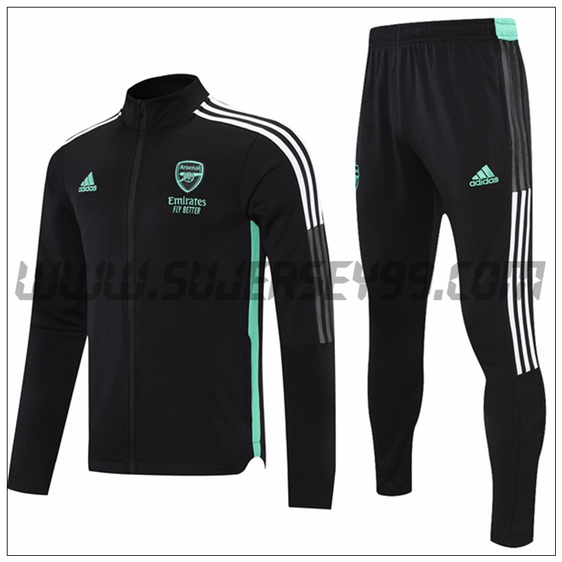 Chaqueta Chandal del FC Arsenal Negro/Verde 2021 2022