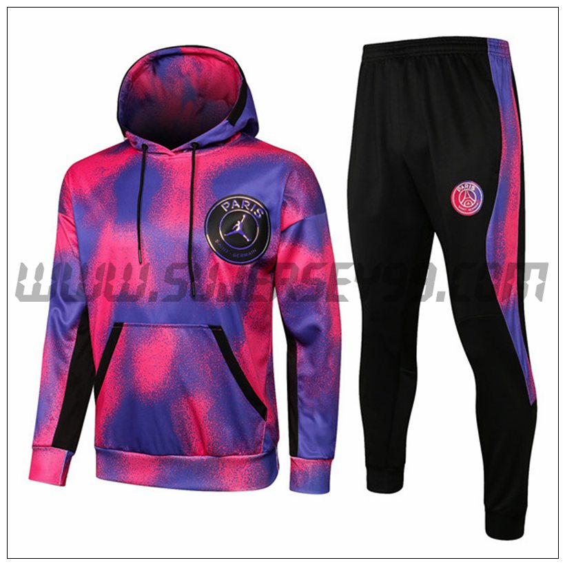 Chaqueta con Capucha Chandal del Foot Jordan PSG Rosa/Azul 2021 2022