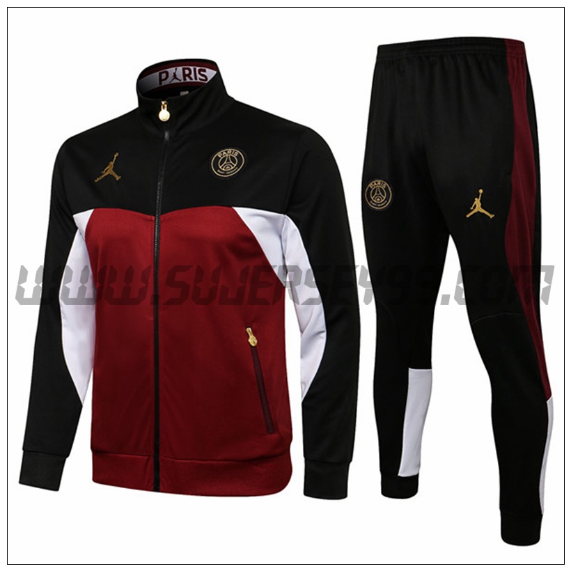 Chaqueta Chandal del Jordan PSG Negro/Rojo 2021 2022