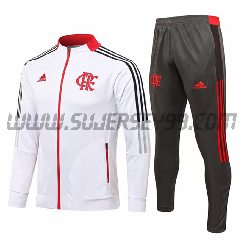 Chaqueta Chandal del Flamengo Blanco 2021 2022