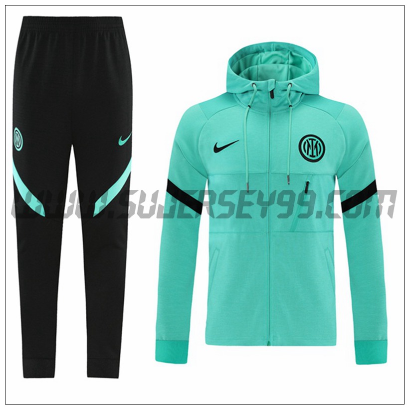 Chaqueta con Capucha Chandal del Inter Milan Verde 2021 2022