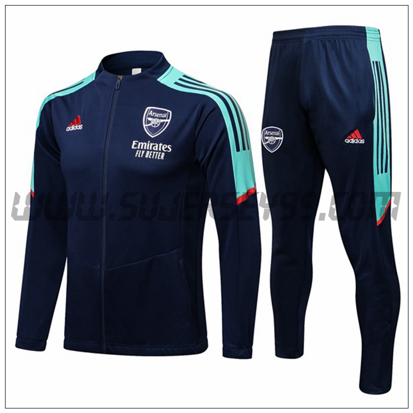 Chaqueta Chandal del FC Arsenal Azul Marino/Verde 2021 2022