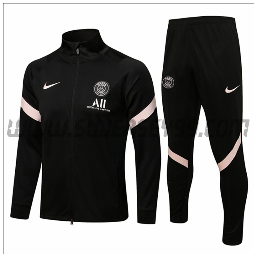 Chaqueta Chandal del Jordan PSG Negro/Rosa 2021 2022