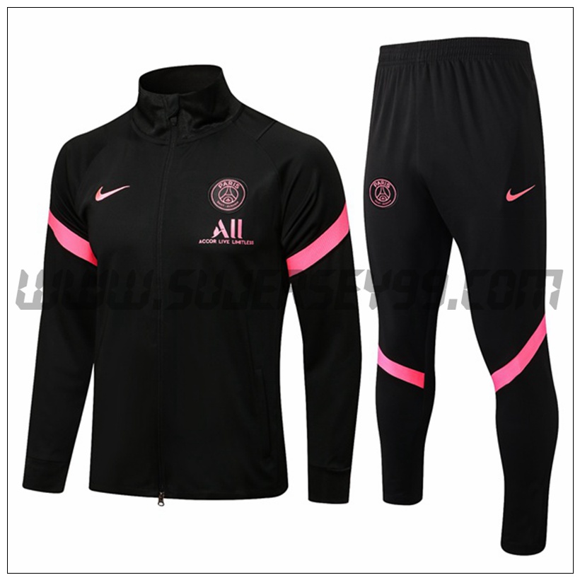 Chaqueta Chandal del Jordan PSG Negro/Rosa 2021 2022 -1