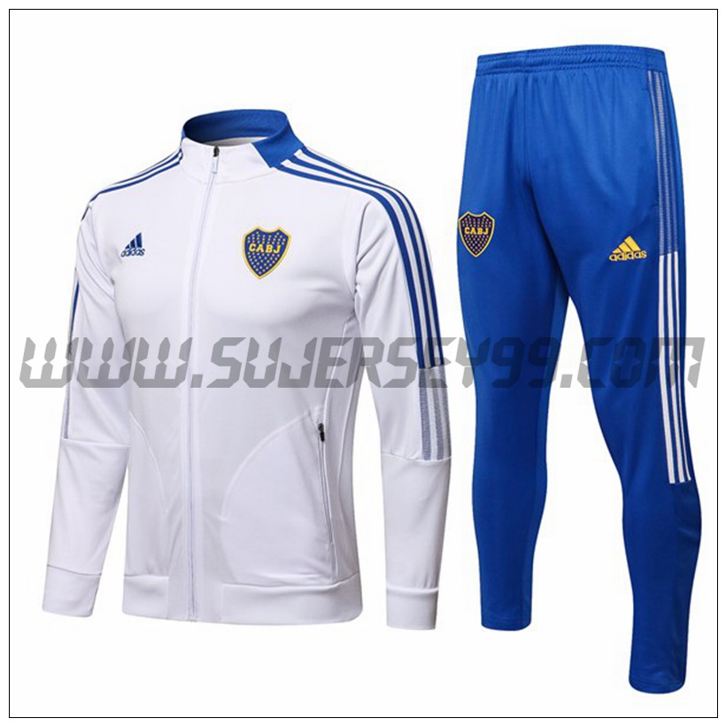 Chaqueta Chandal del Boca JuNegros Blanco/Azul 2021 2022