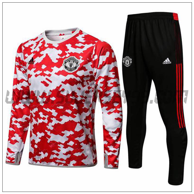 Chandal del Manchester United Rojo/Blanco 2021 2022