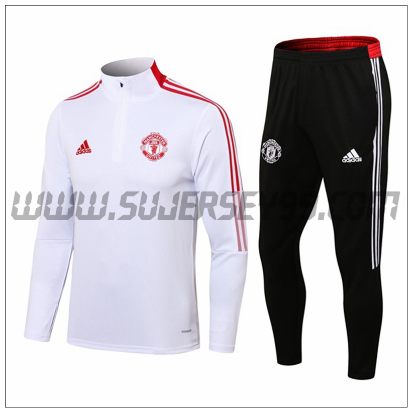 Chandal del Manchester United Blanco/Rojo 2021 2022