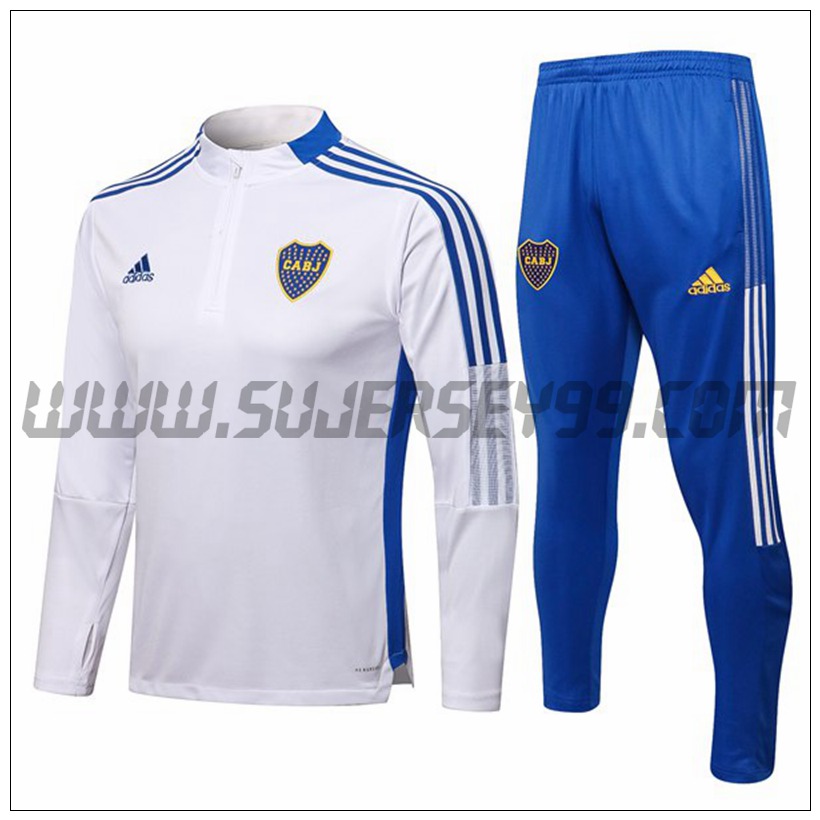 Chandal del Boca JuNegros Blanco/Azul 2021 2022