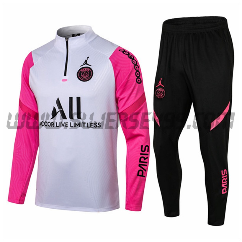 Chandal del Jordan PSG Blanco/Rosa 2021 2022