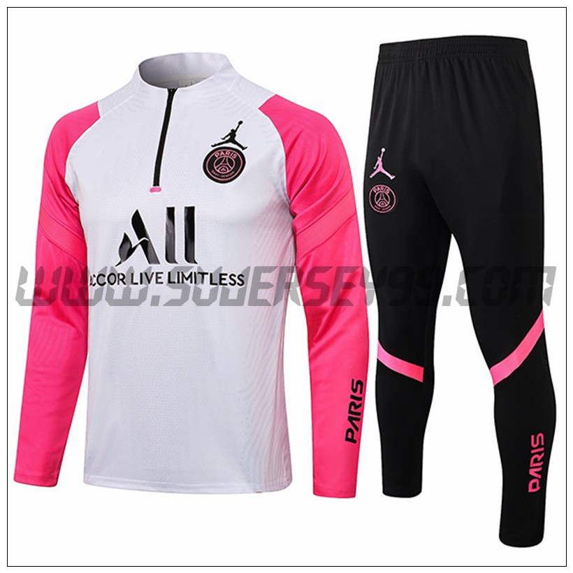 Chandal del Jordan PSG Blanco/Rosa 2021 2022 -02