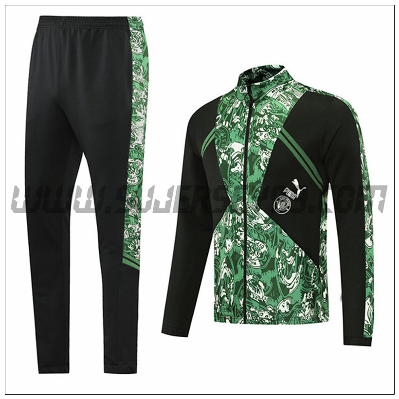 Chaqueta Chandal del Manchester City Negro/Verde 2021 2022