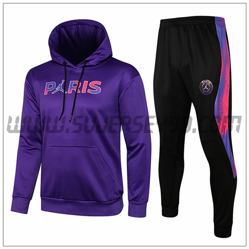 Chaqueta con Capucha Chandal del Foot Jordan PSG Púrpura 2021 2022