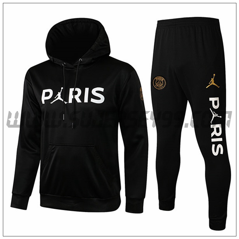 Chaqueta con Capucha Chandal del Foot Jordan PSG Blanco/Negro 2021 2022