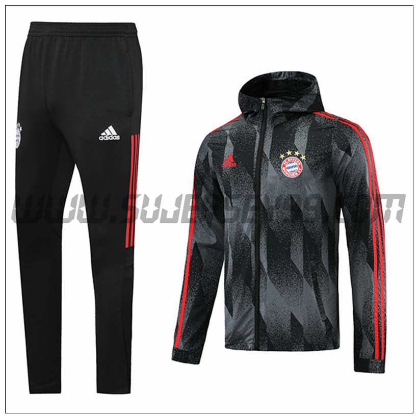 Chaqueta con Capucha Chandal del Bayern Munich Negro 2021 2022