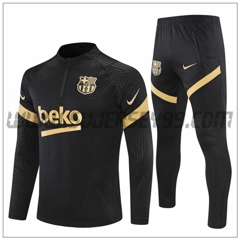 Chandal del FC Barcelona Negro/Amarillo 2021 2022