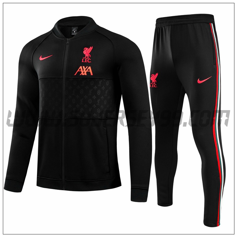 Chaqueta Chandal del FC Liverpool Negro/Rojo 2021 2022