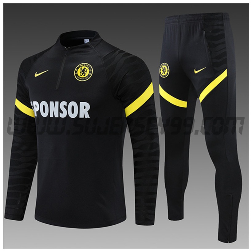 Chandal del FC Chelsea Ninos Negro 2021 2022