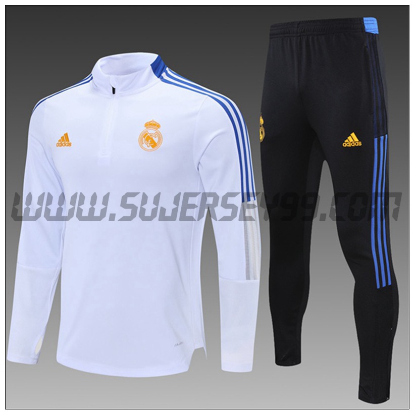 Chandal del Real Madrid Ninos Blanco 2021 2022