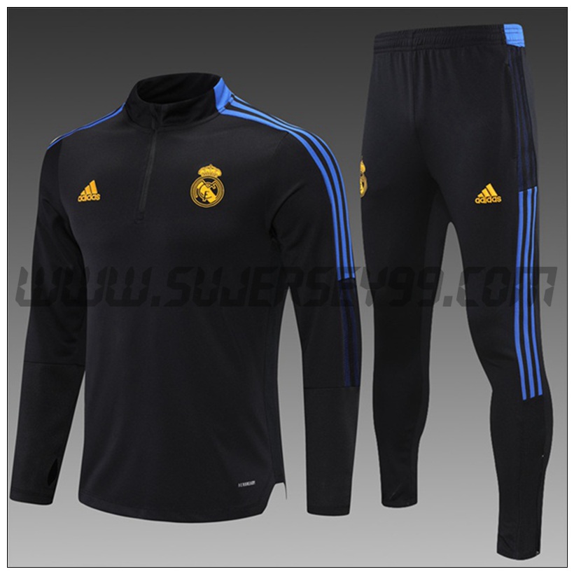 Chandal del Real Madrid Ninos Negro 2021 2022