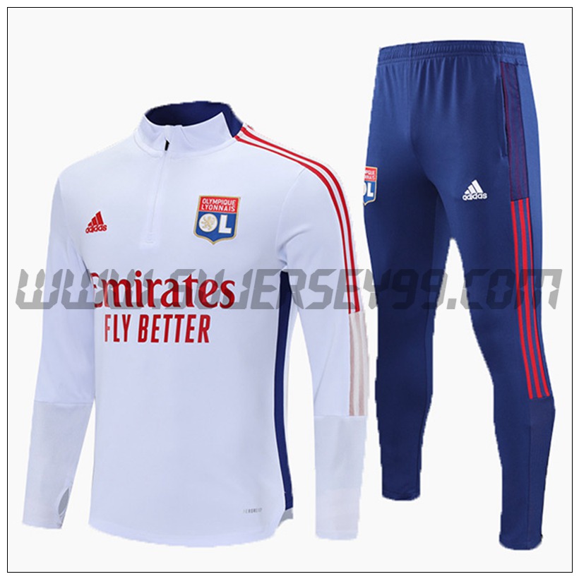 Chandal del Lyon OL Ninos Blanco 2021 2022