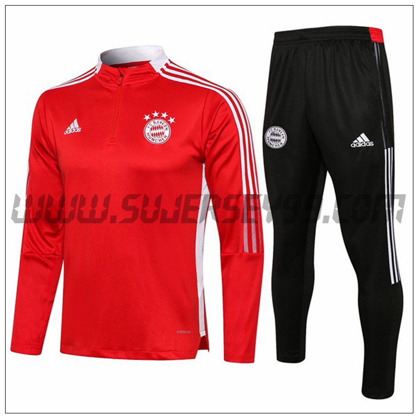 Chandal del Bayern Munich Ninos Rojo/Blanco 2021 2022