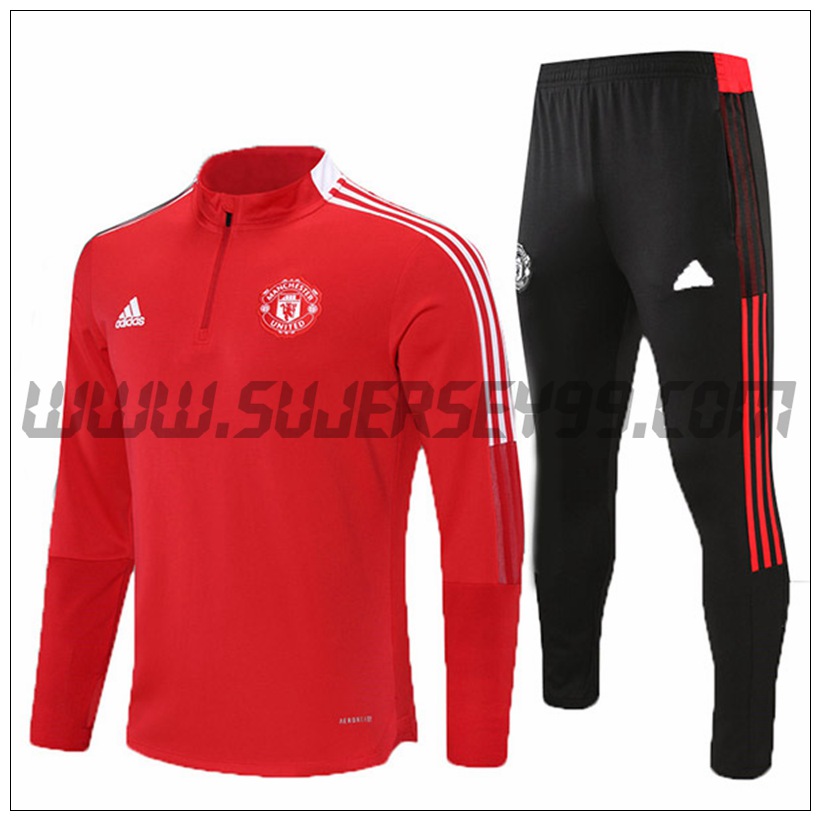 Chandal del Manchester United Rojo/Blanco 2021 2022