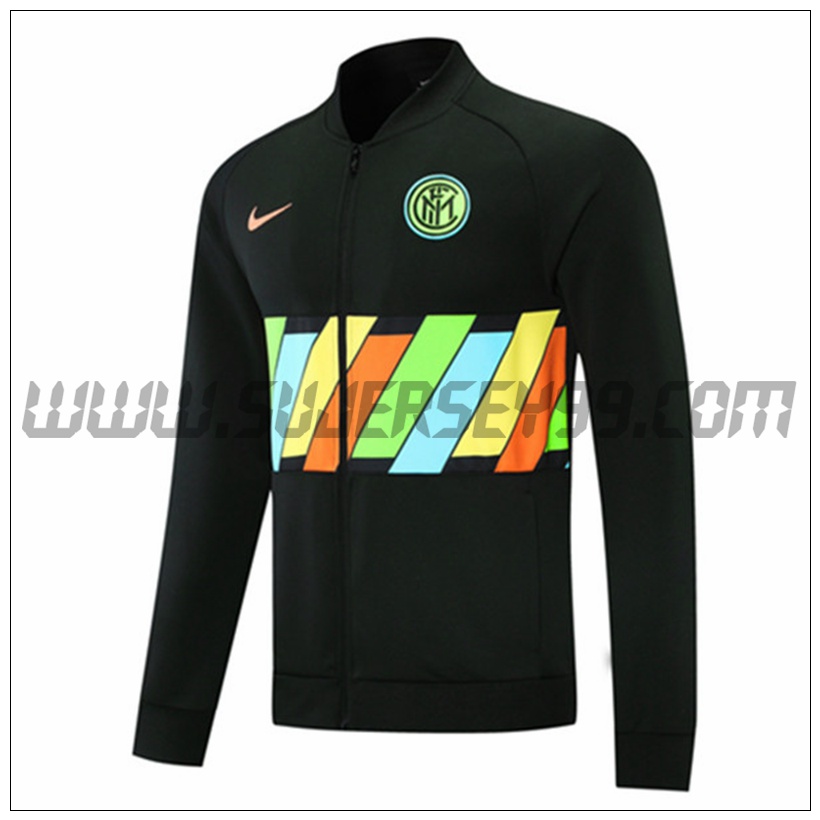 Chaqueta Futbol Inter Milan Negro 2021 2022