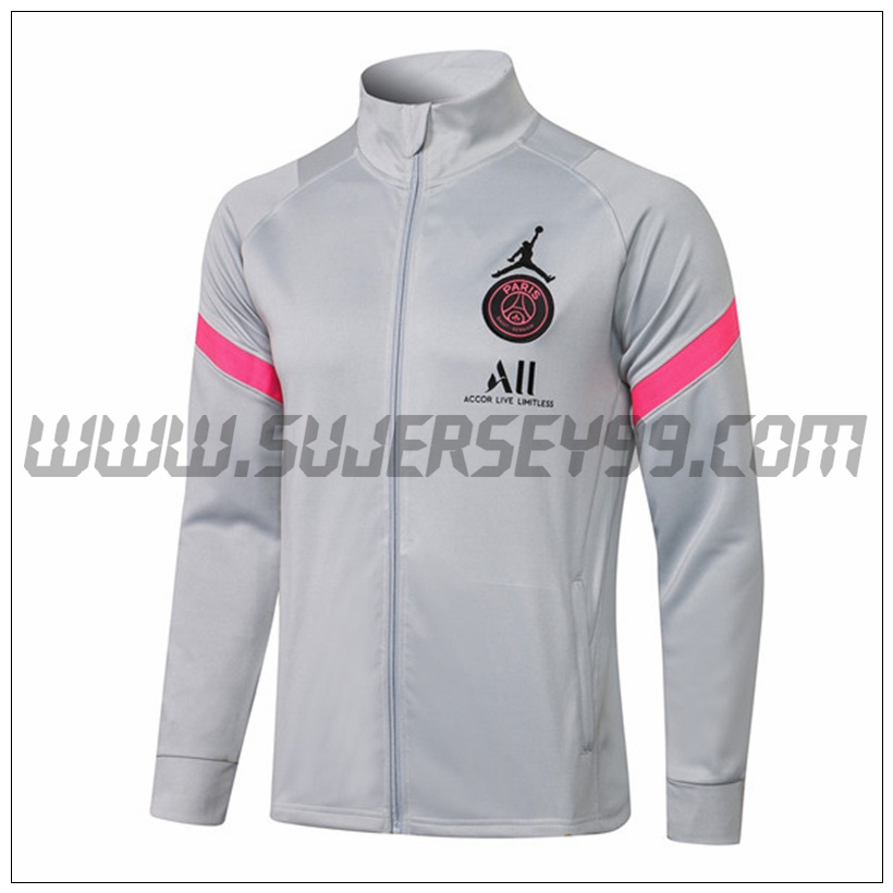 Chaqueta Futbol Jordan PSG Grise 2021 2022