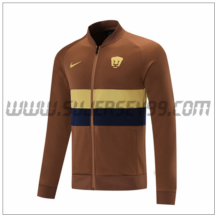 Chaqueta Futbol Pumas UNAM Marrón 2021 2022