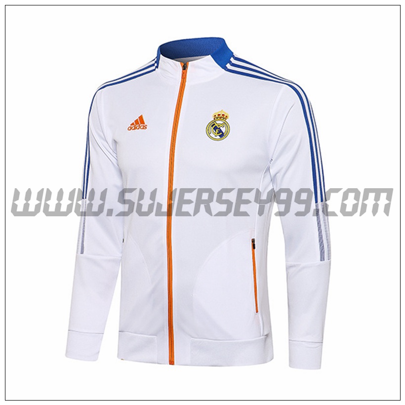 Chaqueta Futbol Real Madrid Blanco 2021 2022