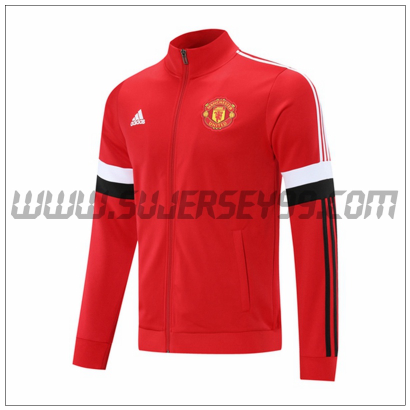 Chaqueta Futbol Manchester United Rojo/Blanco 2021 2022