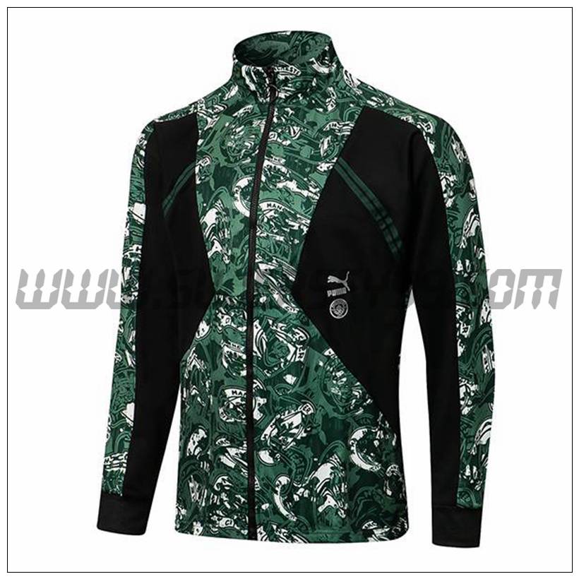 Chaqueta Futbol Manchester City Verde/Negro 2021 2022