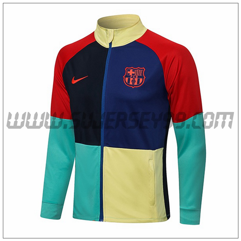 Chaqueta Futbol FC Barcelona Rojo/Amarillo/Verde/Negro 2021 2022