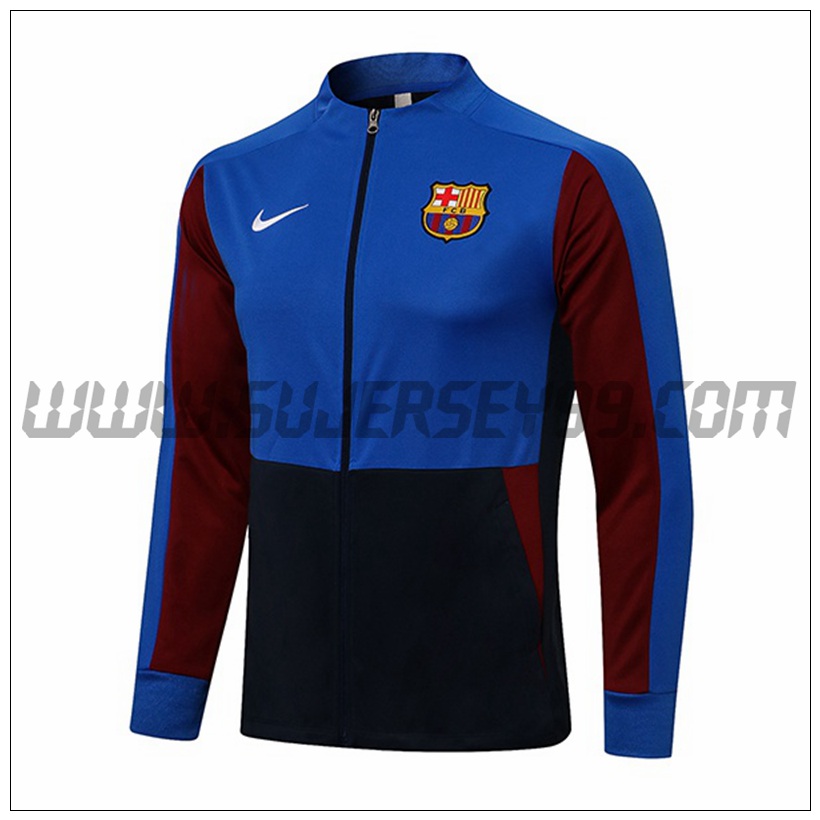 Chaqueta Futbol FC Barcelona Negro/Azul 2021 2022