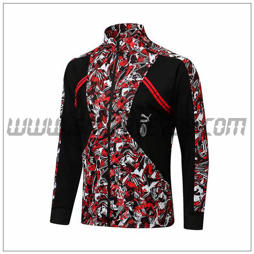 Chaqueta Futbol AC Milan Rojo/Blanco/Negro 2021 2022